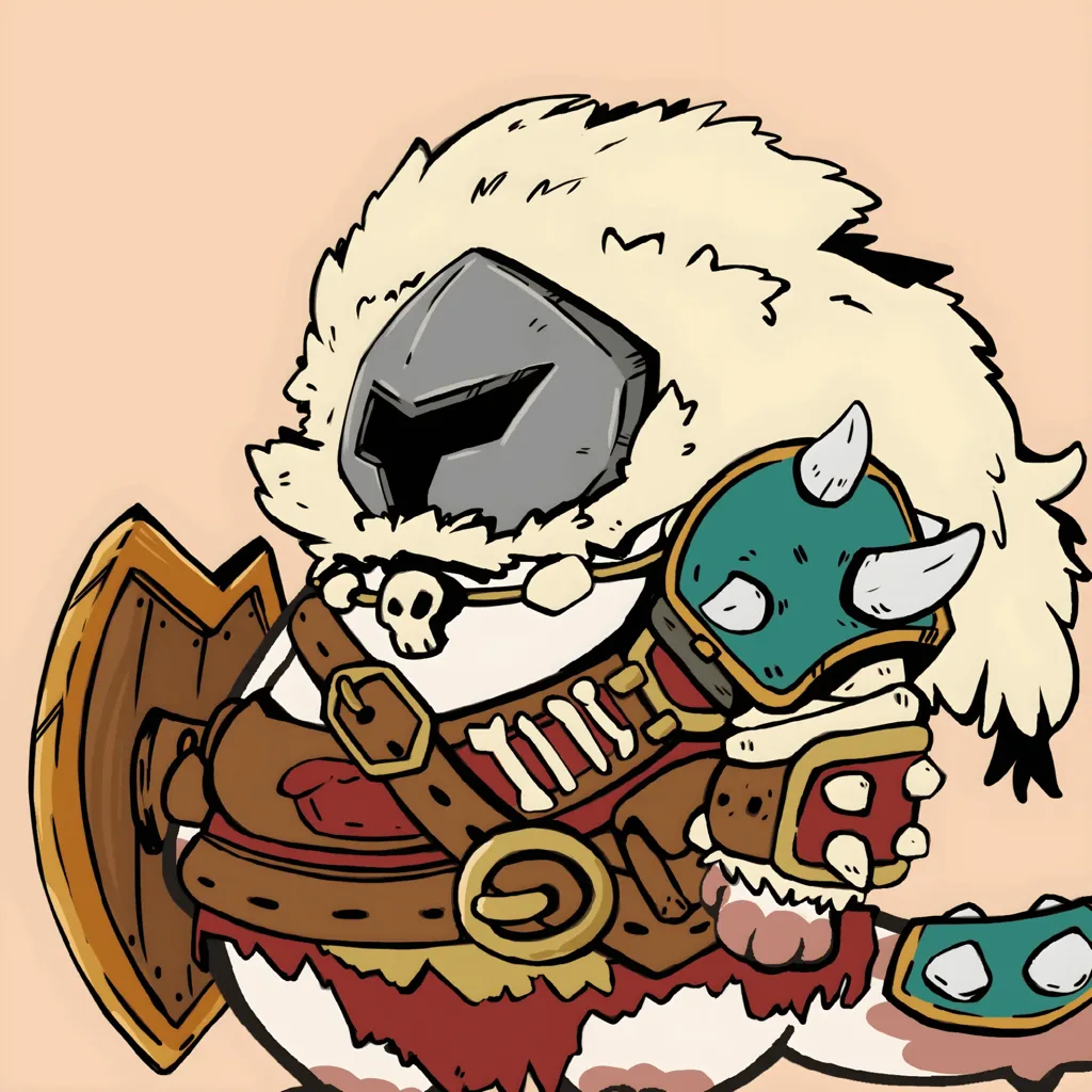 Degen Fat Cats NFT — armored cat with fur hood, helmet and shield